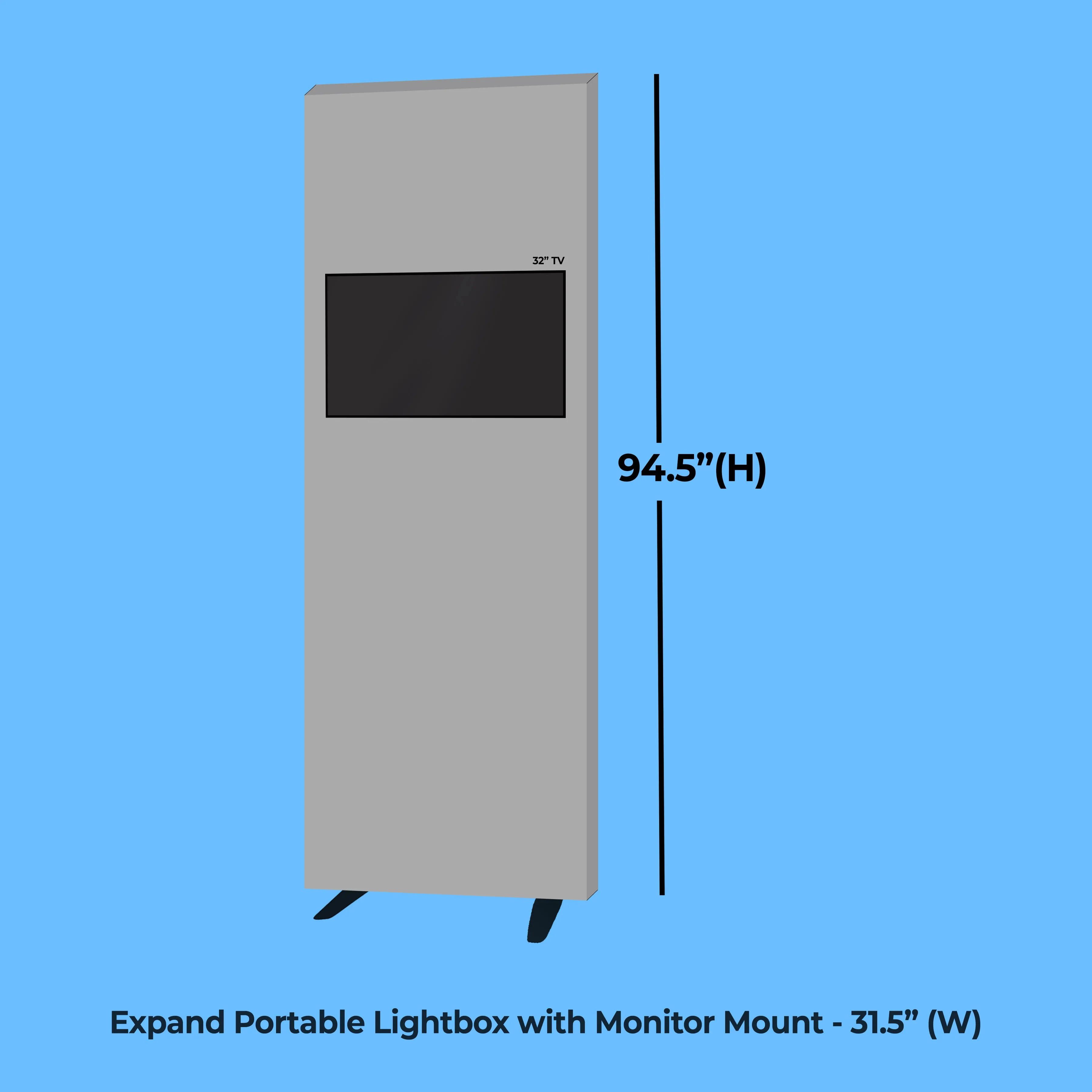 Expand Portable Lightbox With Monitor Mount - 31.5"W x 94.5"H