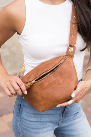 Faux Leather Convertible Sling Belt Bum Bag