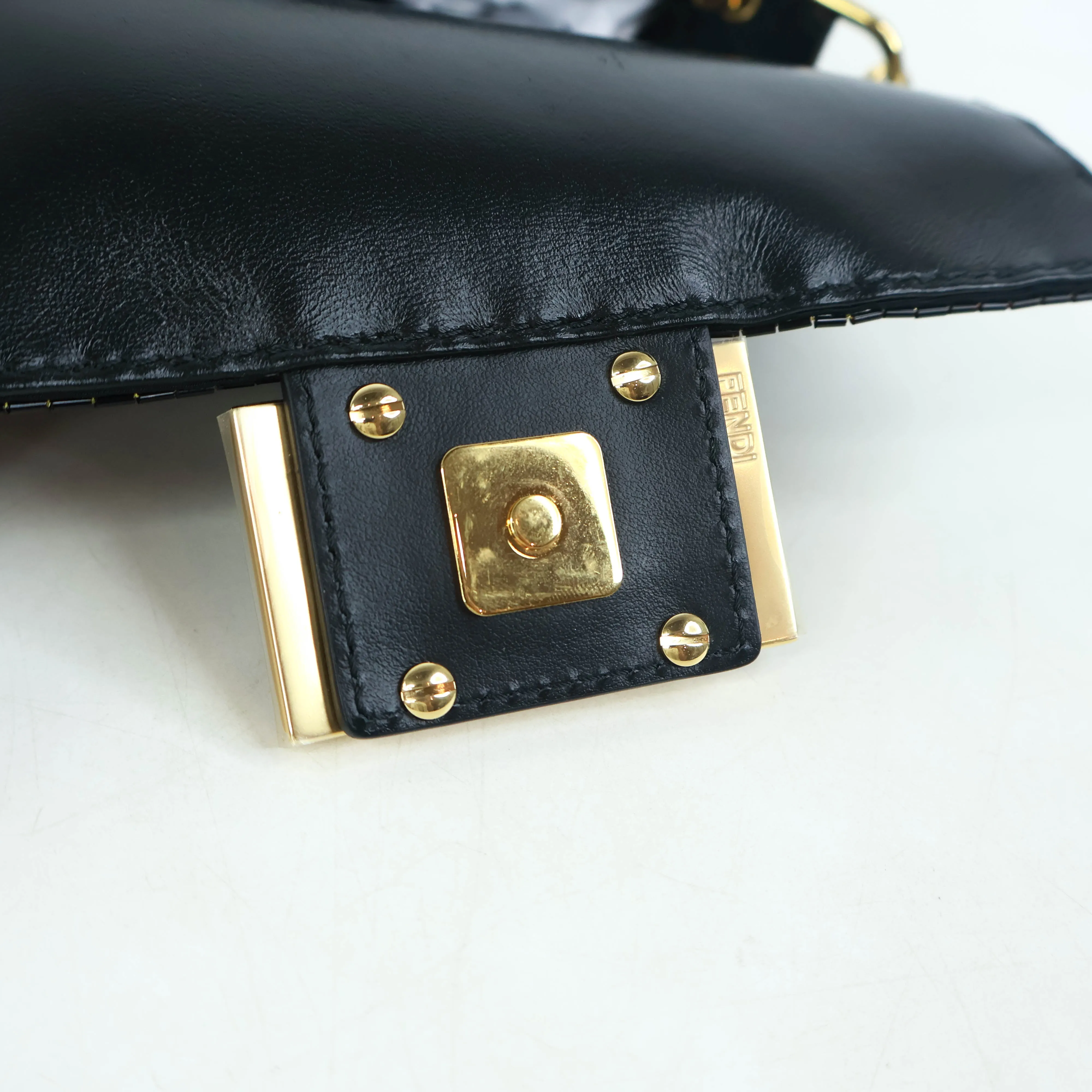 Fendi Baguette Mini Black Gold