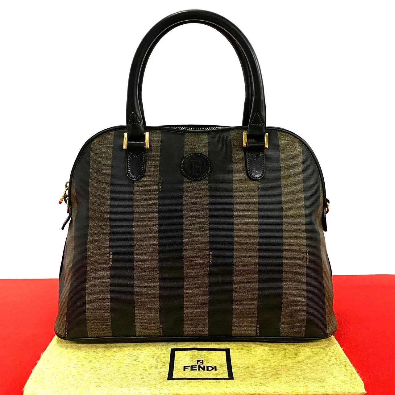 FENDI Handbag leather black