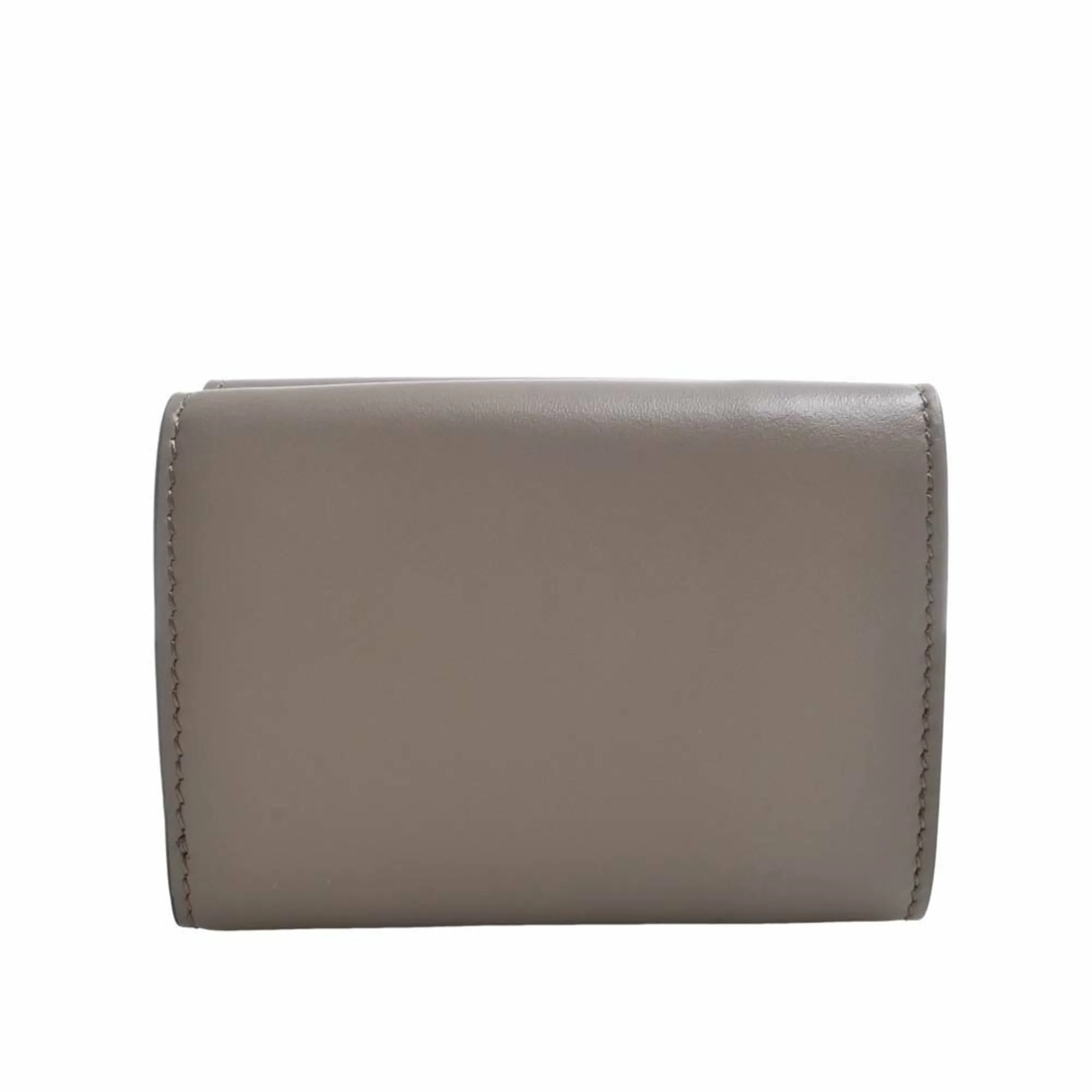 FENDI Leather Micro Trifold Wallet 8M0395 Greige Ladies