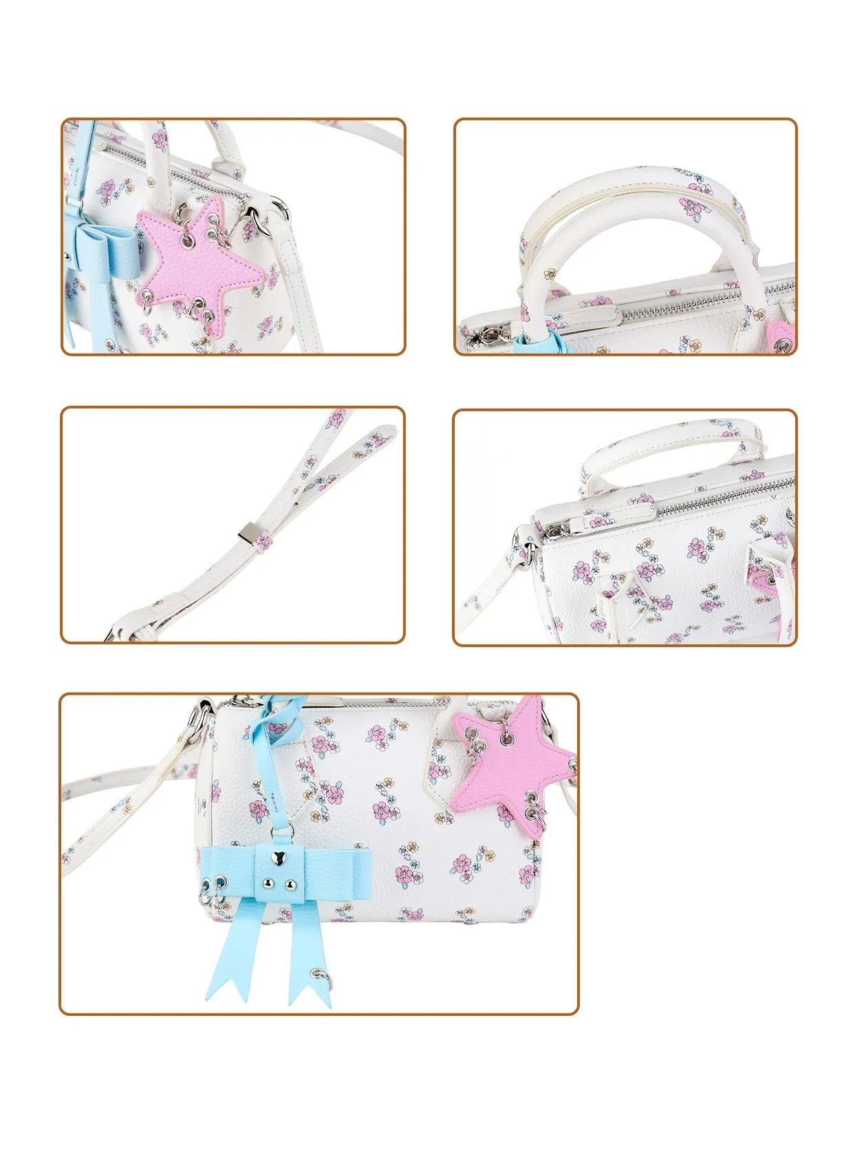 Floral Mini Boston Bag