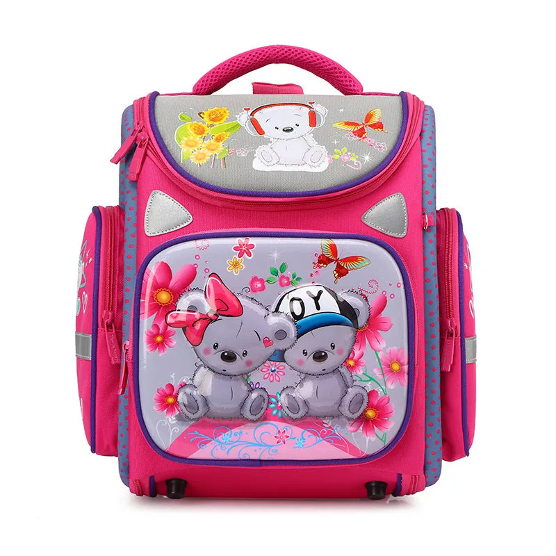 Folding space bag primary school schoolbag