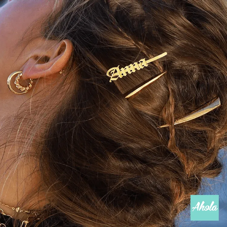 【Francesca】Personalized Hair Bobby Pin Clips 自訂名字髮夾