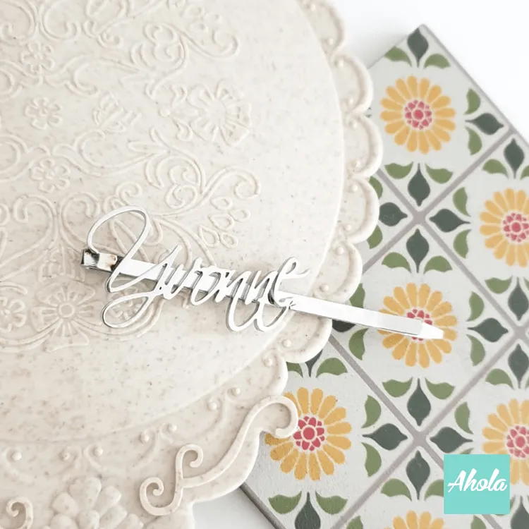 【Francesca】Personalized Hair Bobby Pin Clips 自訂名字髮夾