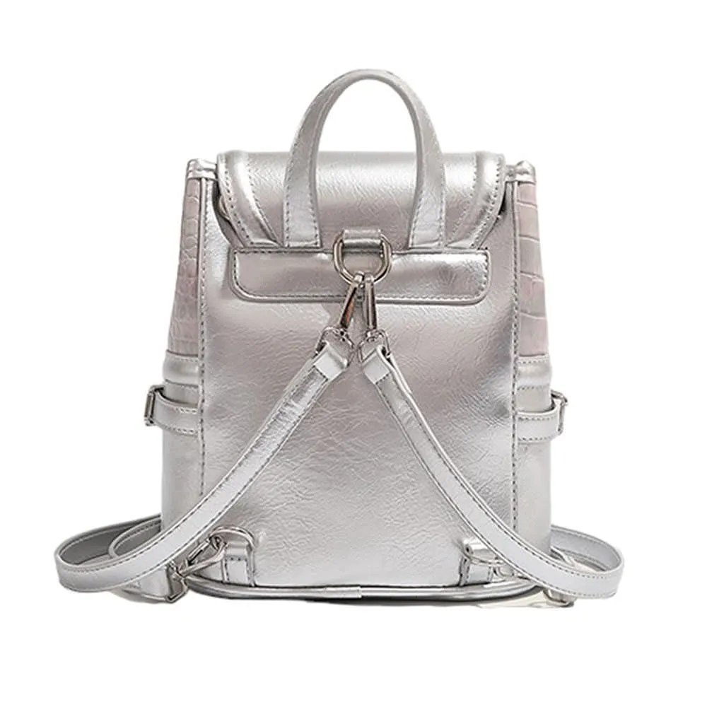 Future World Mini Backpack in Silver