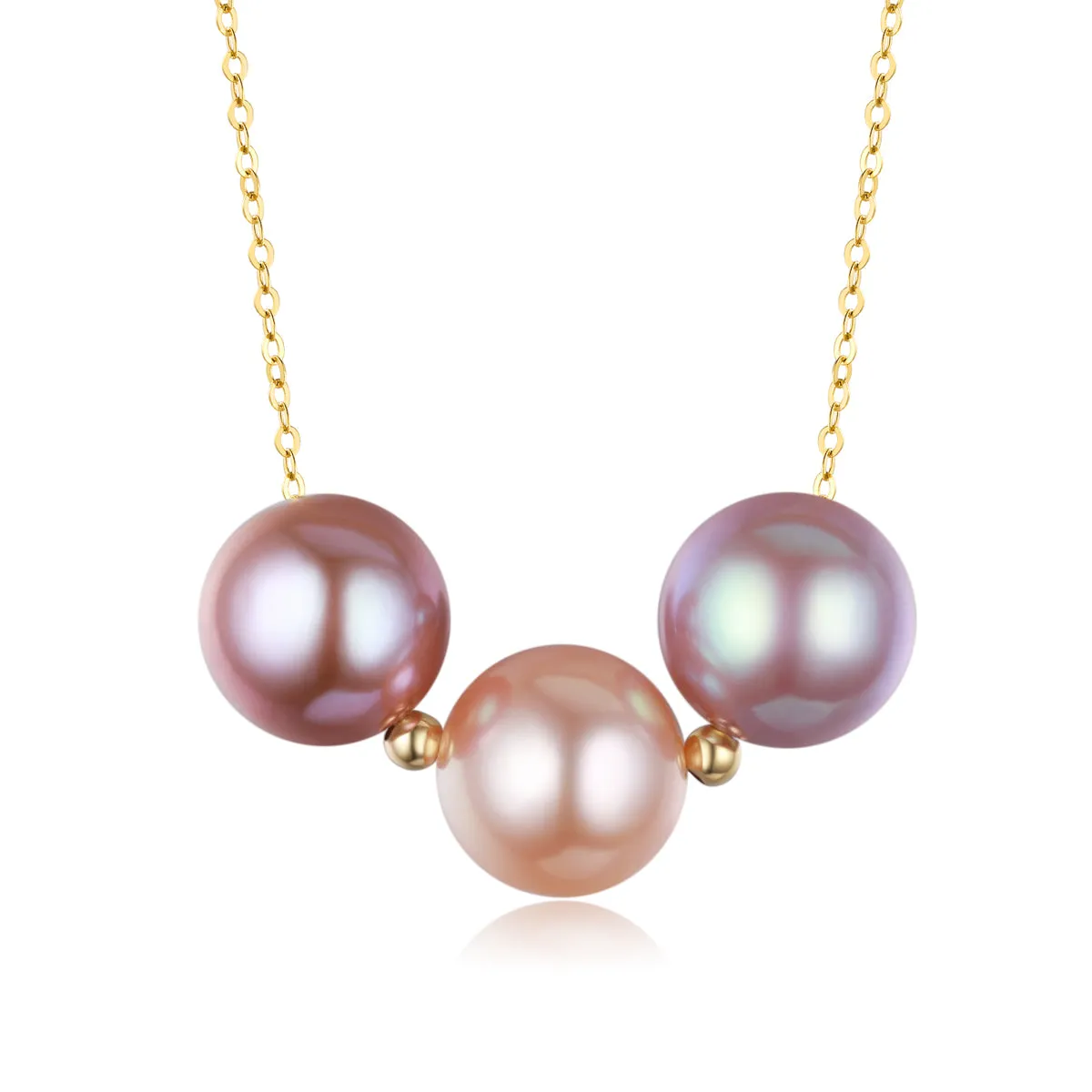 G18k Triple Edison Pearls Necklace