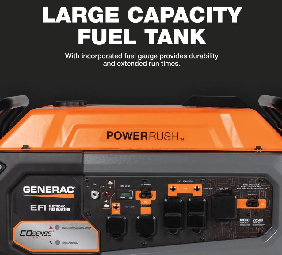 Generac GP18000EFI 18000W/22500W Low THD Gas Generator Electric Start New