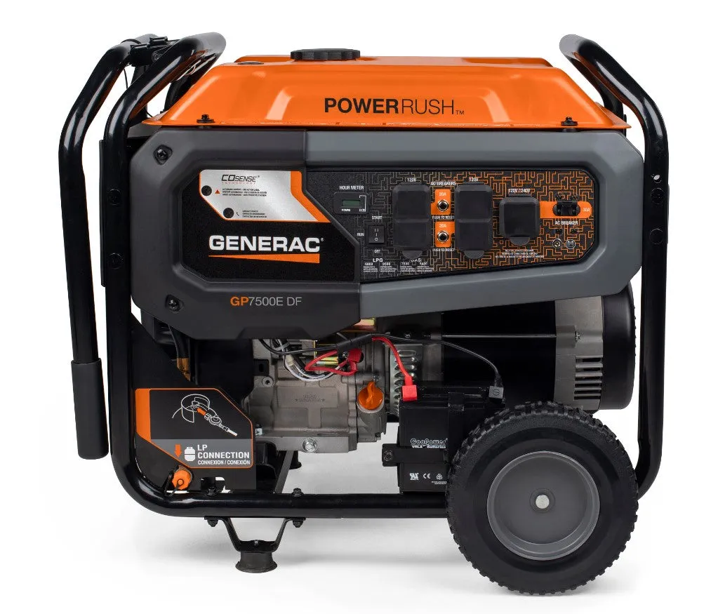 Generac GP7500EDF 7500W/9400W Dual Fuel Generator Electric Start New