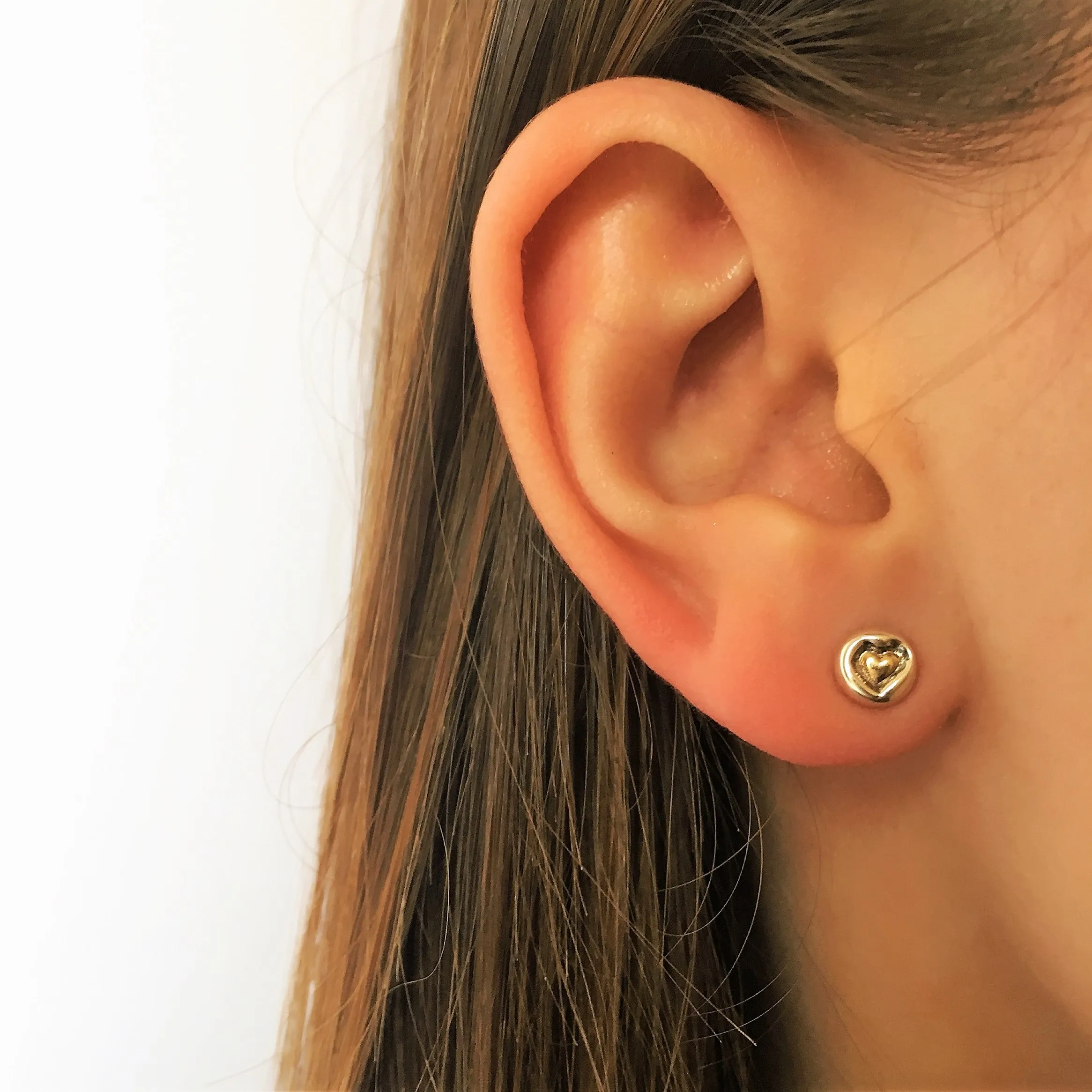 Golden Heart Studs - SE3328