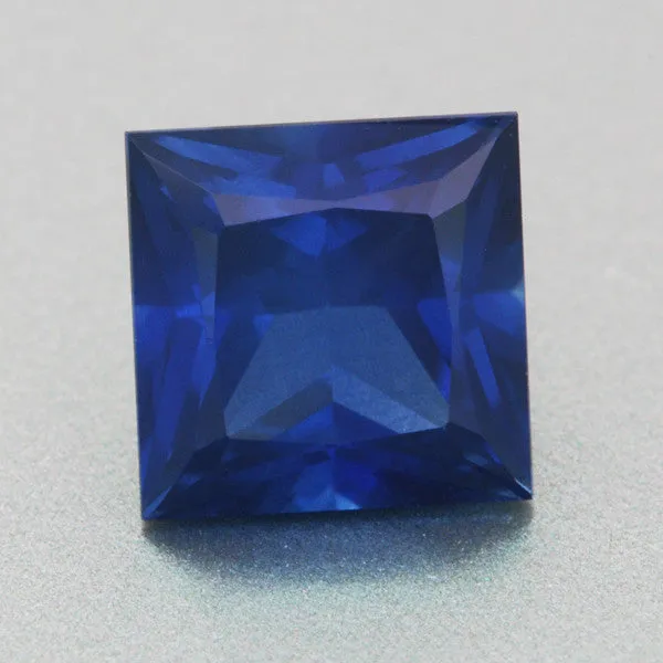 Gorgeous Rare 1.38 Carat Princess Cut Blue Sapphire 6mm Square