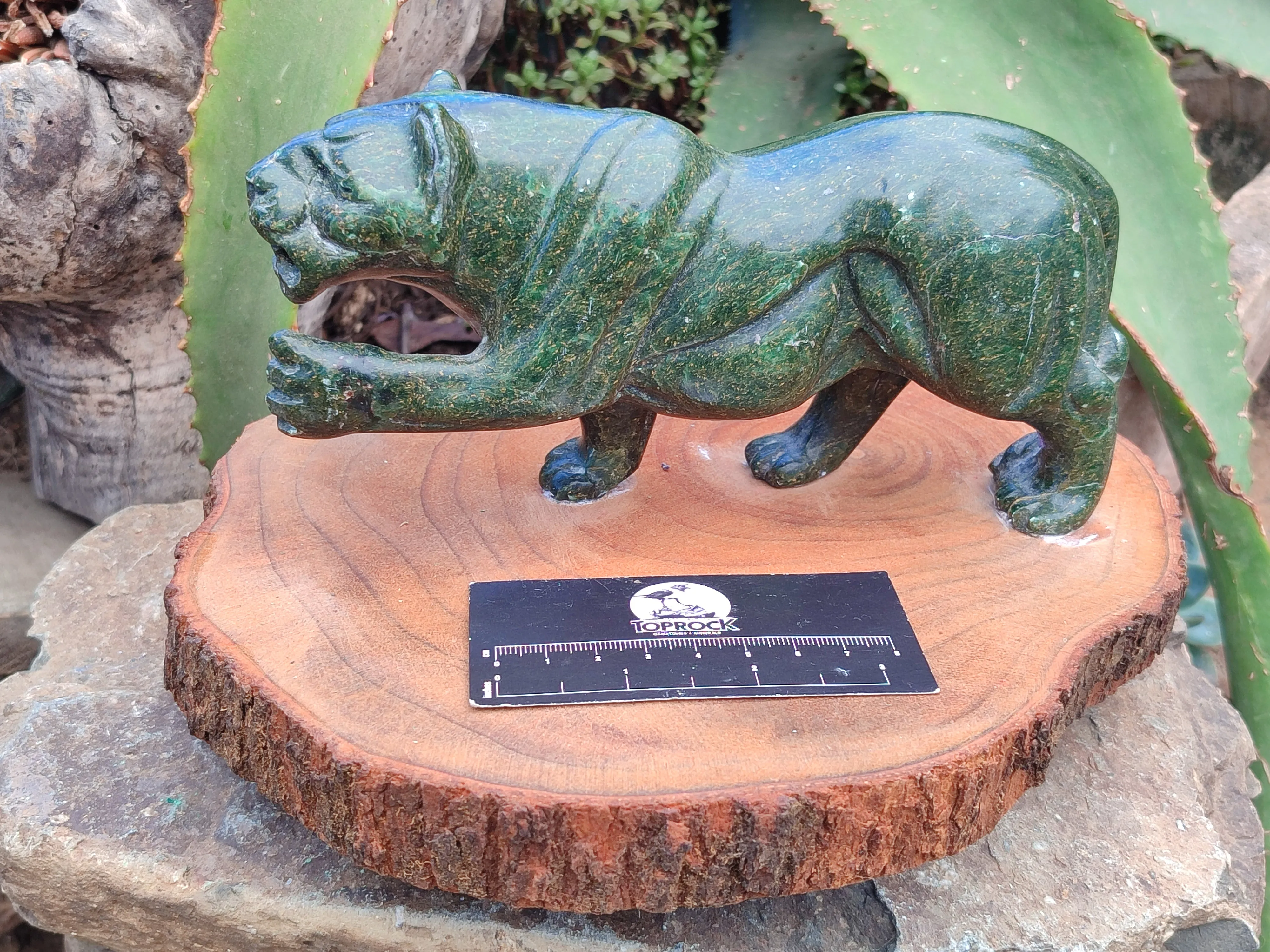 Hand Made Green Verdite Lioness Carving x 1 From Zimbabwe