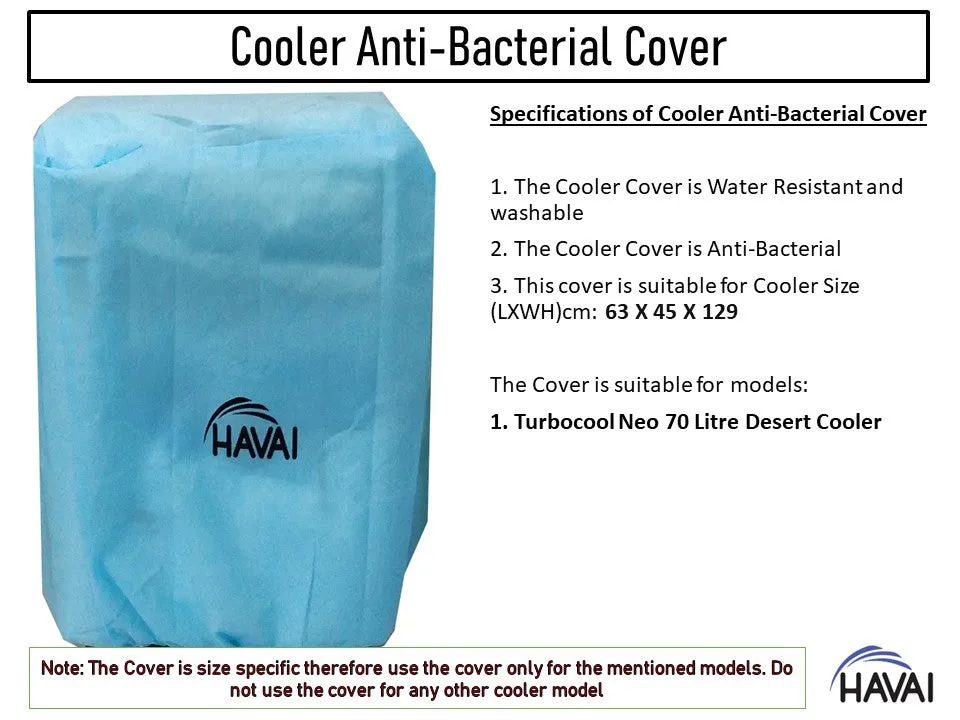 HAVAI Anti Bacterial Cover for Kenstar Turbocool Neo 70 Litre Desert Cooler Water Resistant.Cover Size(LXBXH) cm: 63 X 45 X 129