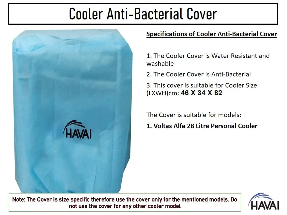 HAVAI Anti Bacterial Cover for Volta Alfa 28 Litre Personal Cooler Water Resistant.Cover Size(LXBXH) cm: 46 X 34 X 82