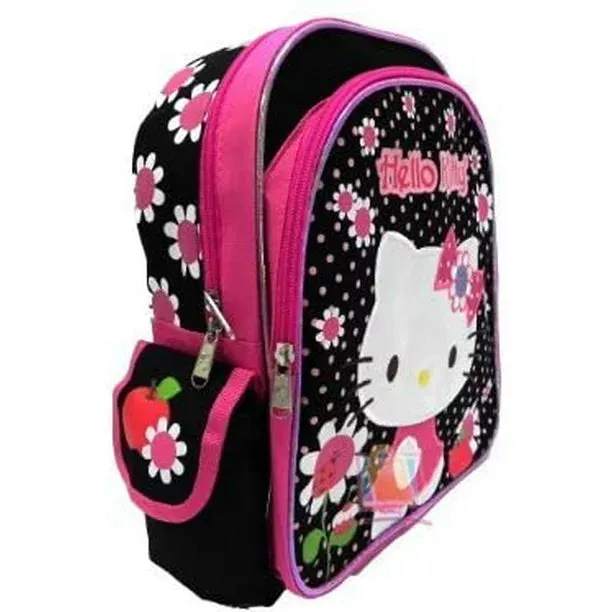 Hello Kitty Backpack Small 12 inch (Flowers and Dots)