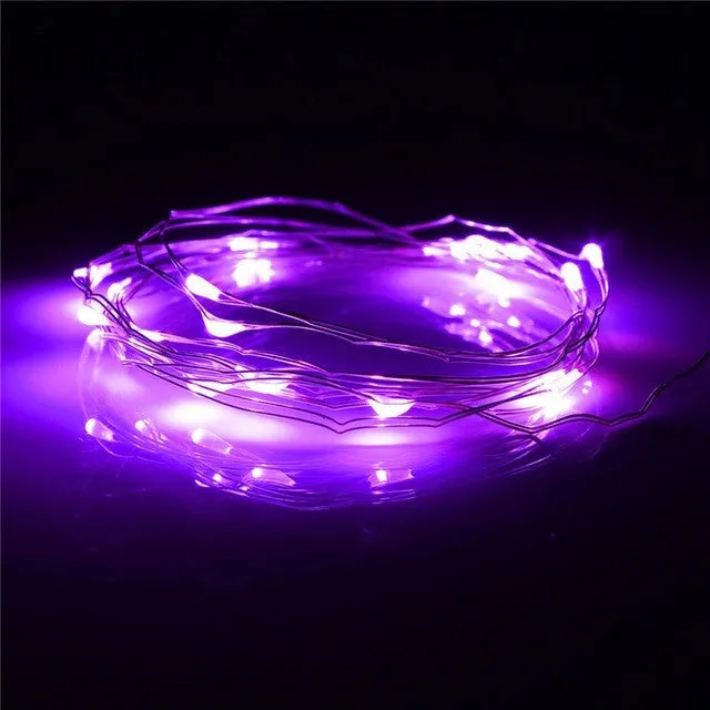 High Quality 2M 20 LED Silver Wire String Fairy Light Battery Powered Multicolor Light Party Wedding Decor Lamp Waterproof