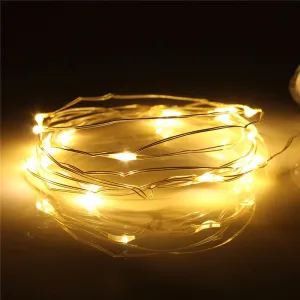 High Quality 2M 20 LED Silver Wire String Fairy Light Battery Powered Multicolor Light Party Wedding Decor Lamp Waterproof