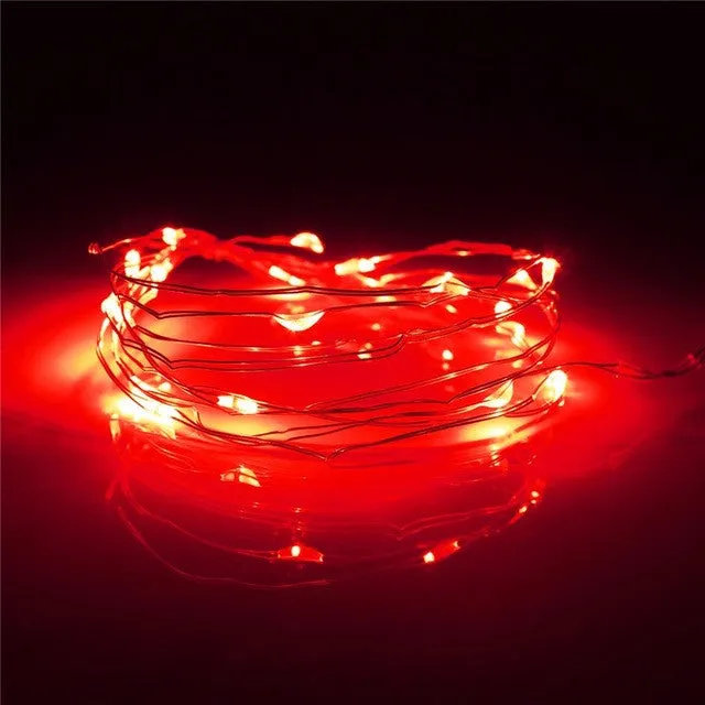 High Quality 2M 20 LED Silver Wire String Fairy Light Battery Powered Multicolor Light Party Wedding Decor Lamp Waterproof