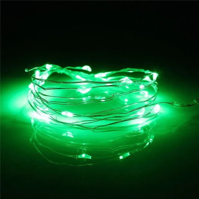 High Quality 2M 20 LED Silver Wire String Fairy Light Battery Powered Multicolor Light Party Wedding Decor Lamp Waterproof