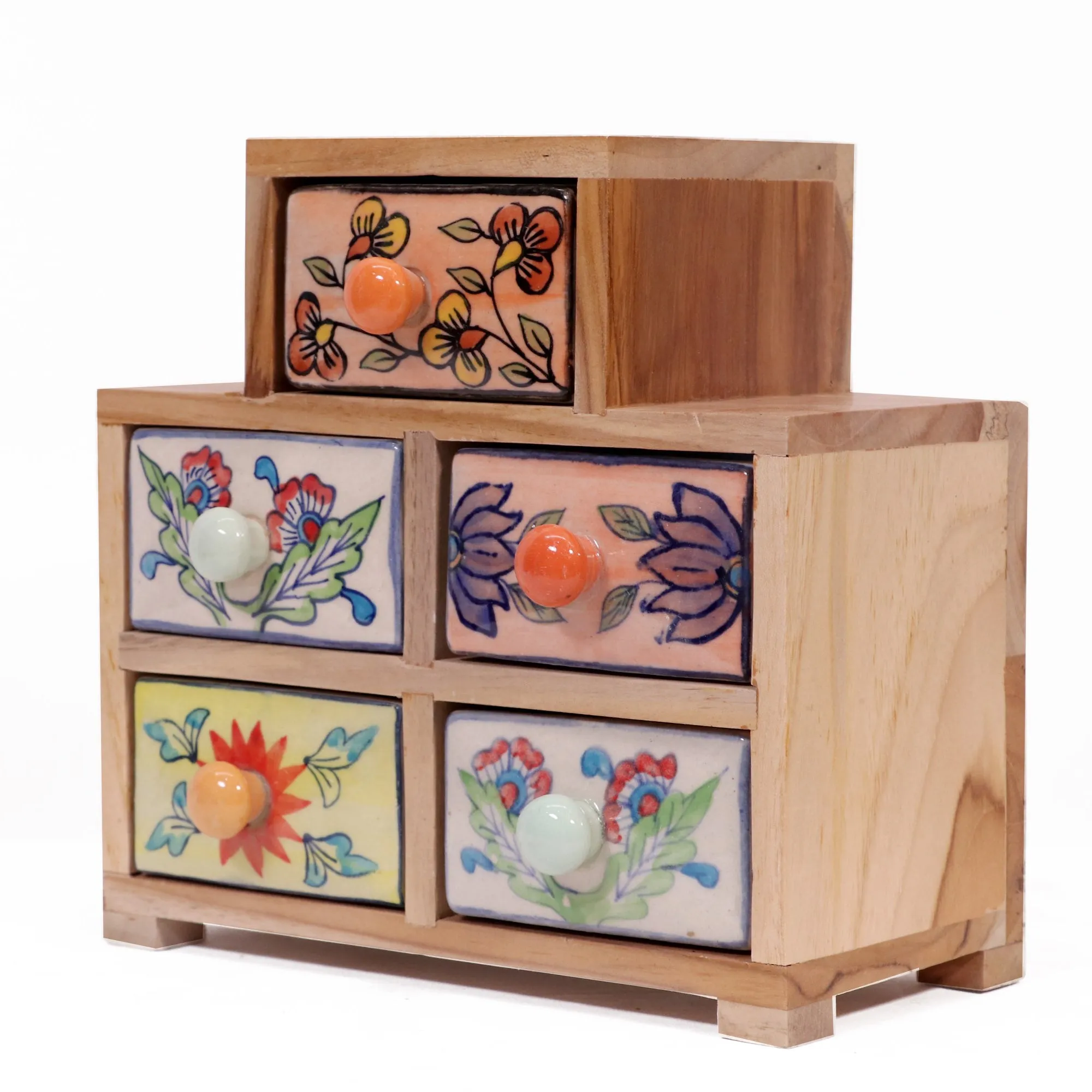 Humanoid 5 drawer wide ceramic organizer