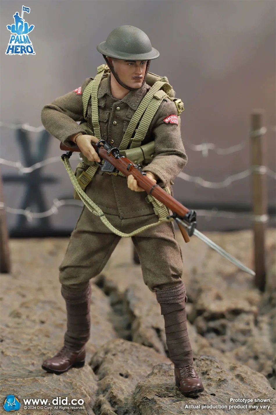 In-stock 1/12 DID XB80028 WWI British Infantry – Albert Brown Action Figure