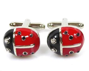 LADYBIRD SILVER CUFFLINKS