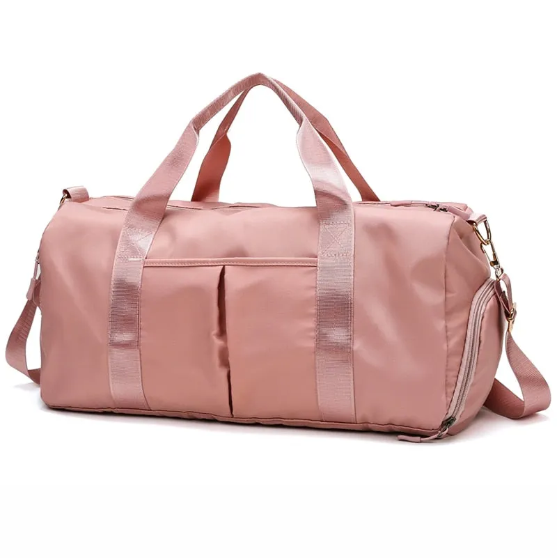 Large Female Travel Bag Travel Pocket Fashion Cross body Sports Travel Bag Shoe Compartment Clothing Storage Bag Shoulder Bag