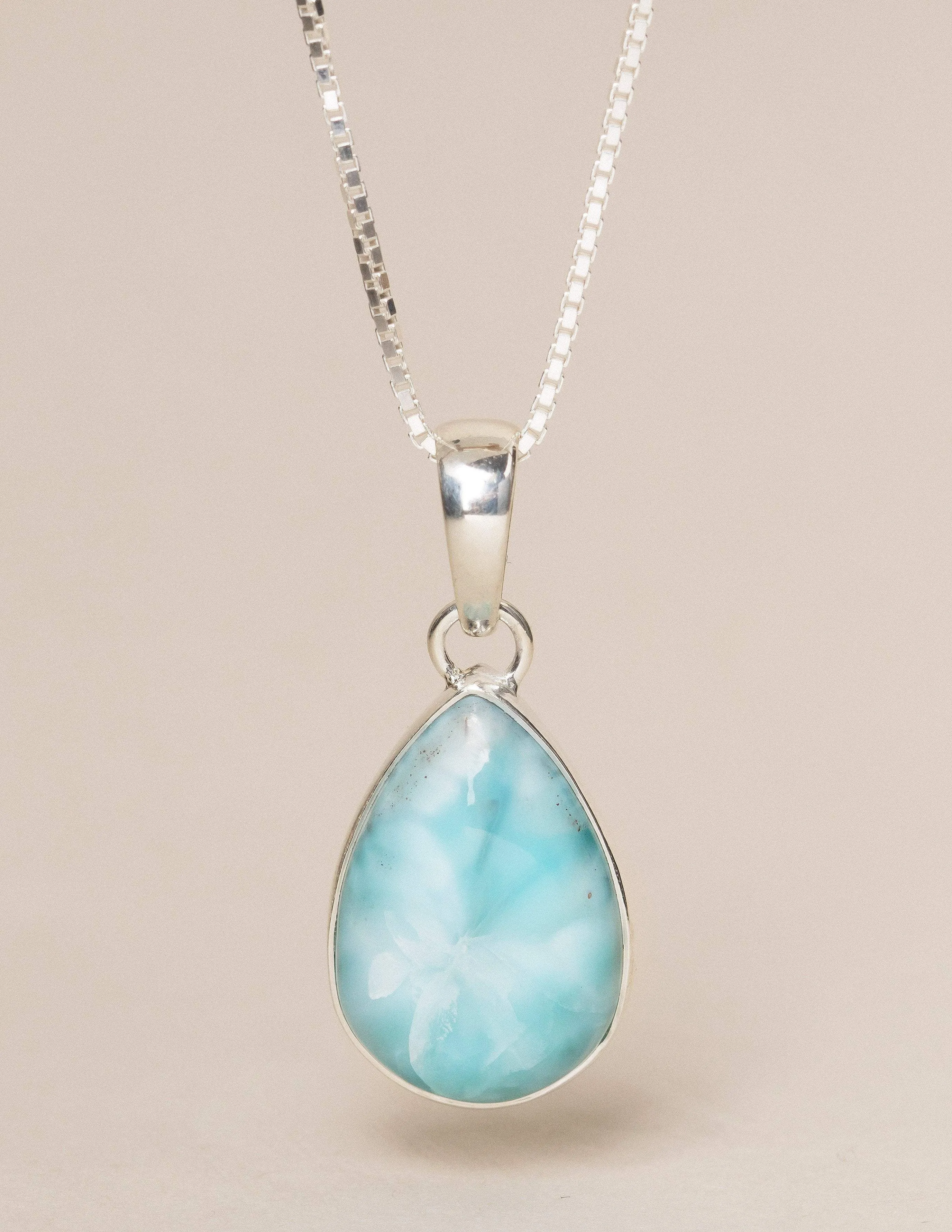 Larimar Teardrop Pendant