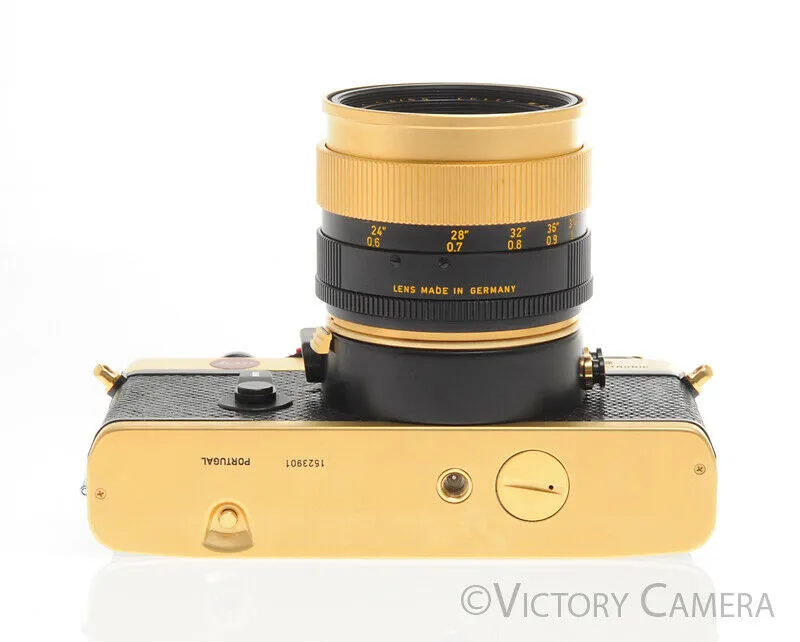 Leica R3 24 Karat Gold Camera 100 Anniversary Mint in Box 50mm Summilux Lens [MINT]