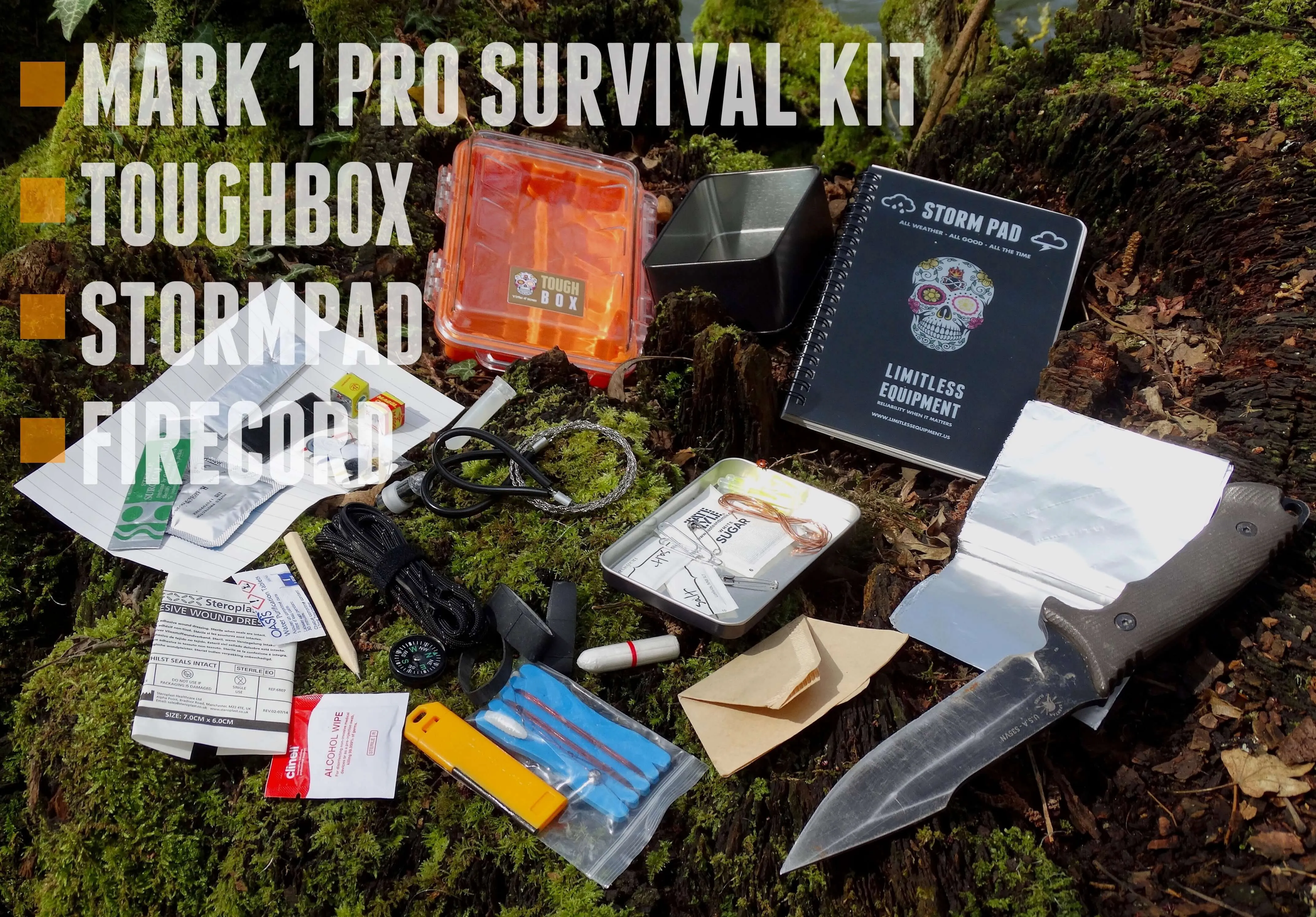 Limitless Equipment MARK 1 Pro Survival Kit: UK MADE, pocket size, pro level contents. 30  items