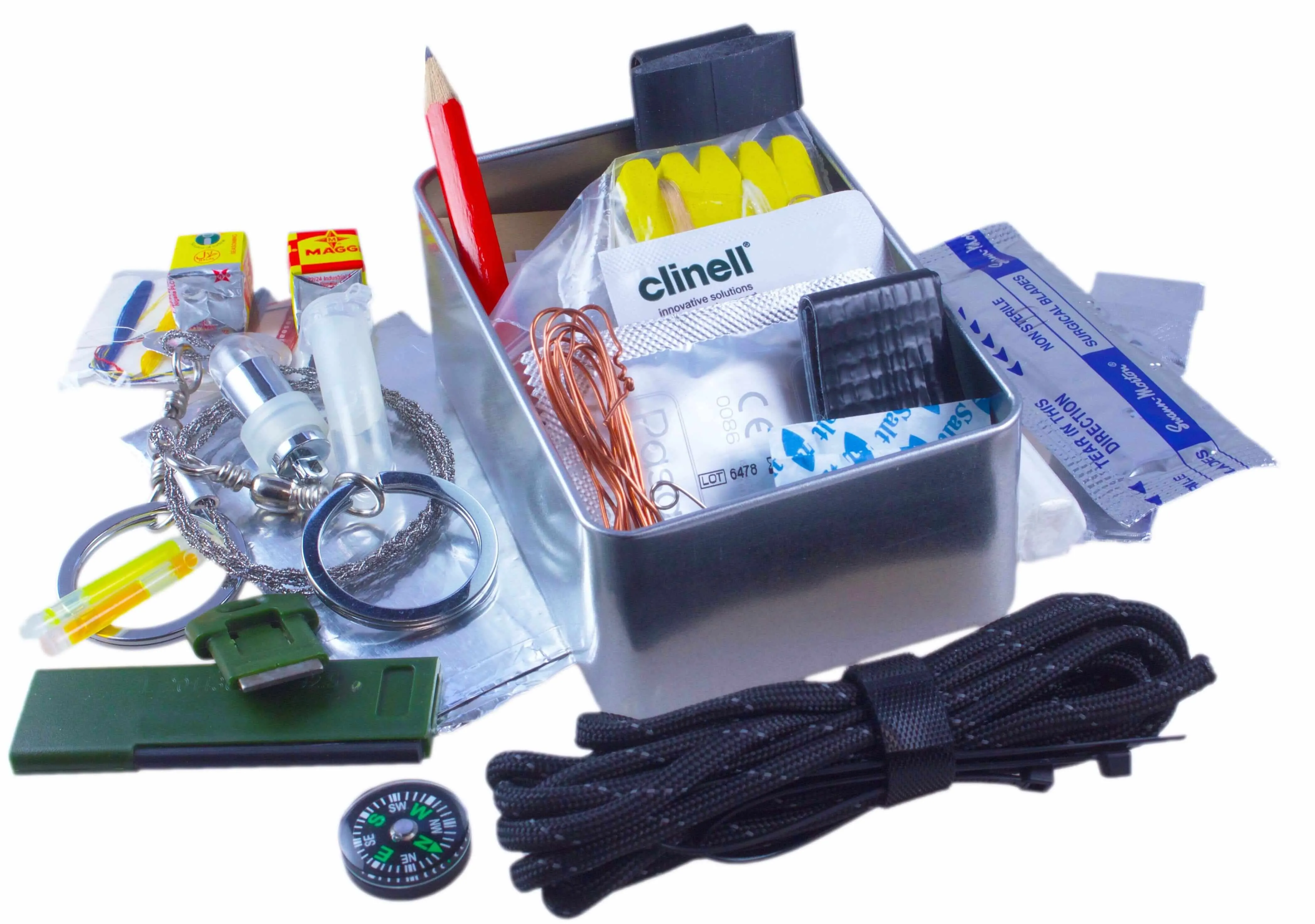 Limitless Equipment MARK 1 Pro Survival Kit: UK MADE, pocket size, pro level contents. 30  items