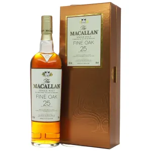 Macallan 25 Years Fine Oak pre 2008 (gold color gift box) 70cl