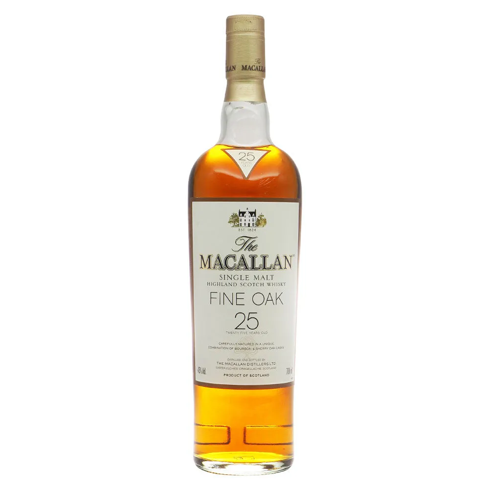 Macallan 25 Years Fine Oak pre 2008 (gold color gift box) 70cl