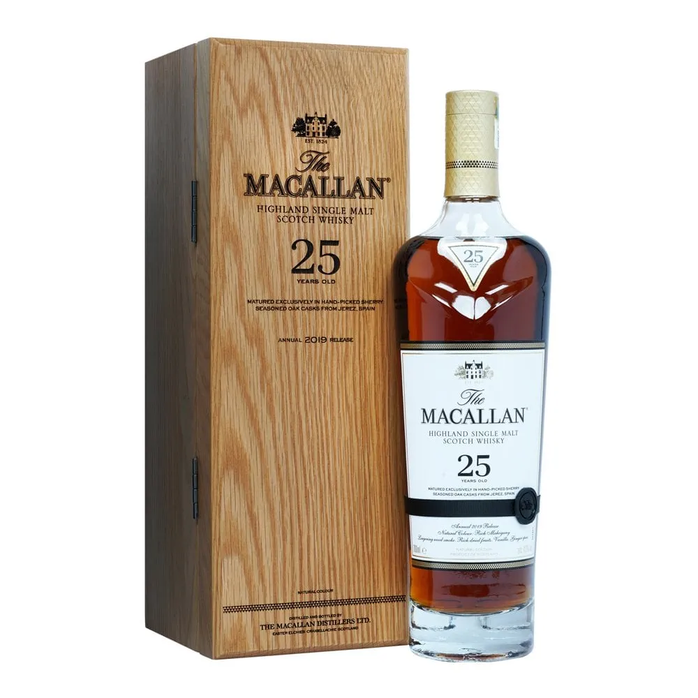 Macallan 25 Years Sherry Oak 2019 Release (black ribbon) 70cl