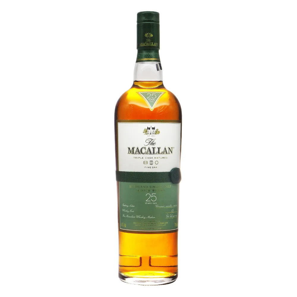 Macallan 25 Years Triple Cask Matured Fine Oak pre 2018 (Green Ribbon) 70cl