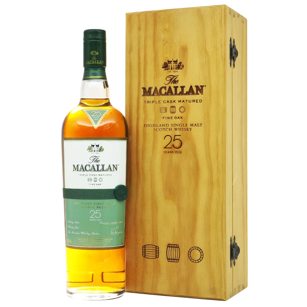 Macallan 25 Years Triple Cask Matured Fine Oak pre 2018 (Green Ribbon) 70cl