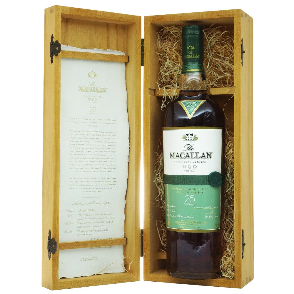 Macallan 25 Years Triple Cask Matured Fine Oak pre 2018 (Green Ribbon) 70cl