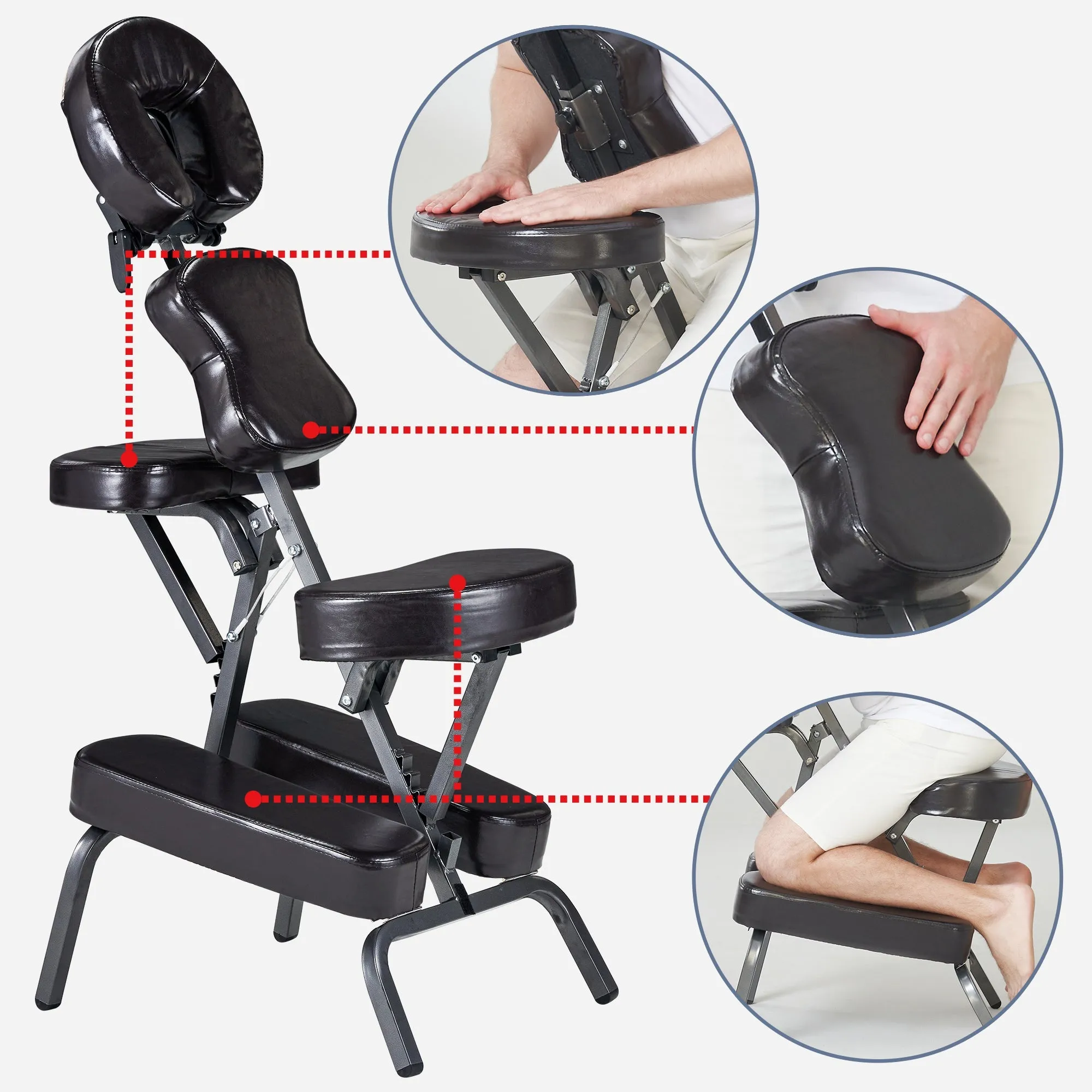 Master Massage - The BEDFORD Portable Massage Chair Package - Starter Chair, Coffee Luster