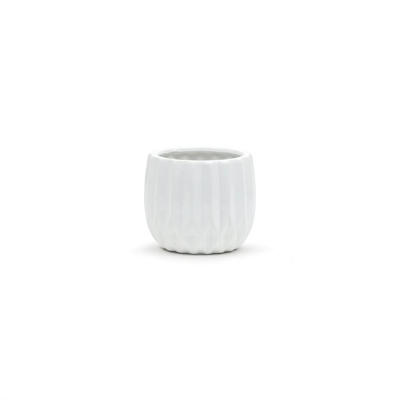 Medium Unique Modern White Pot