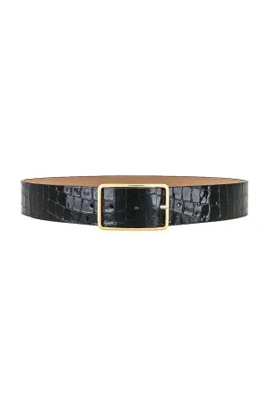 Milla Croco Luster Belt - Black