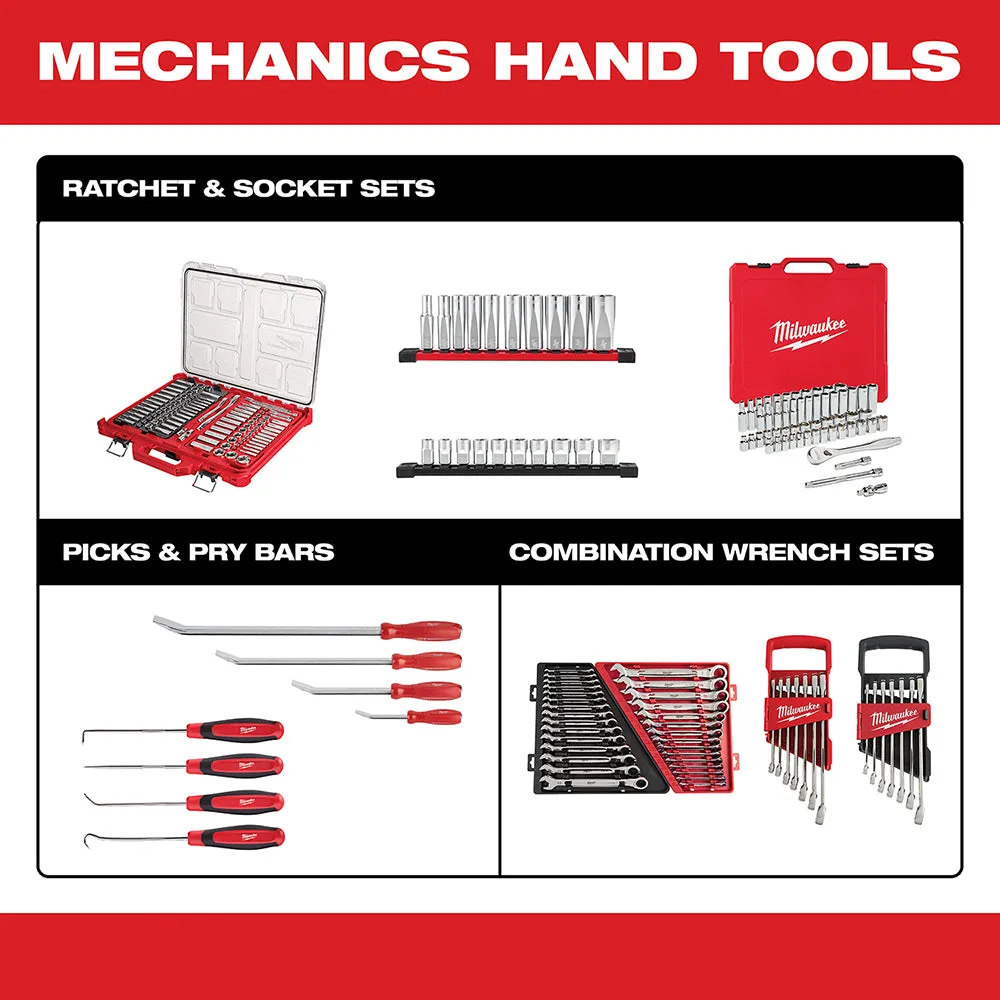 Milwaukee 48-22-9481 3/8” Ratchet SAE Mechanics Tool Set w/ Packout Case - 28pc