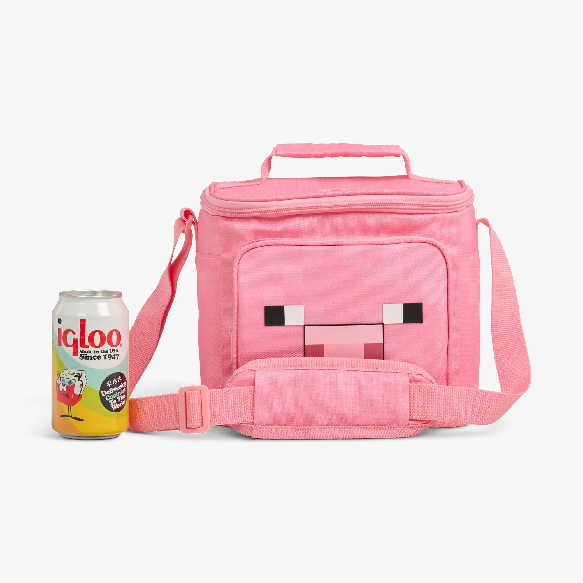 Minecraft Pig Square Lunch Cooler Bag