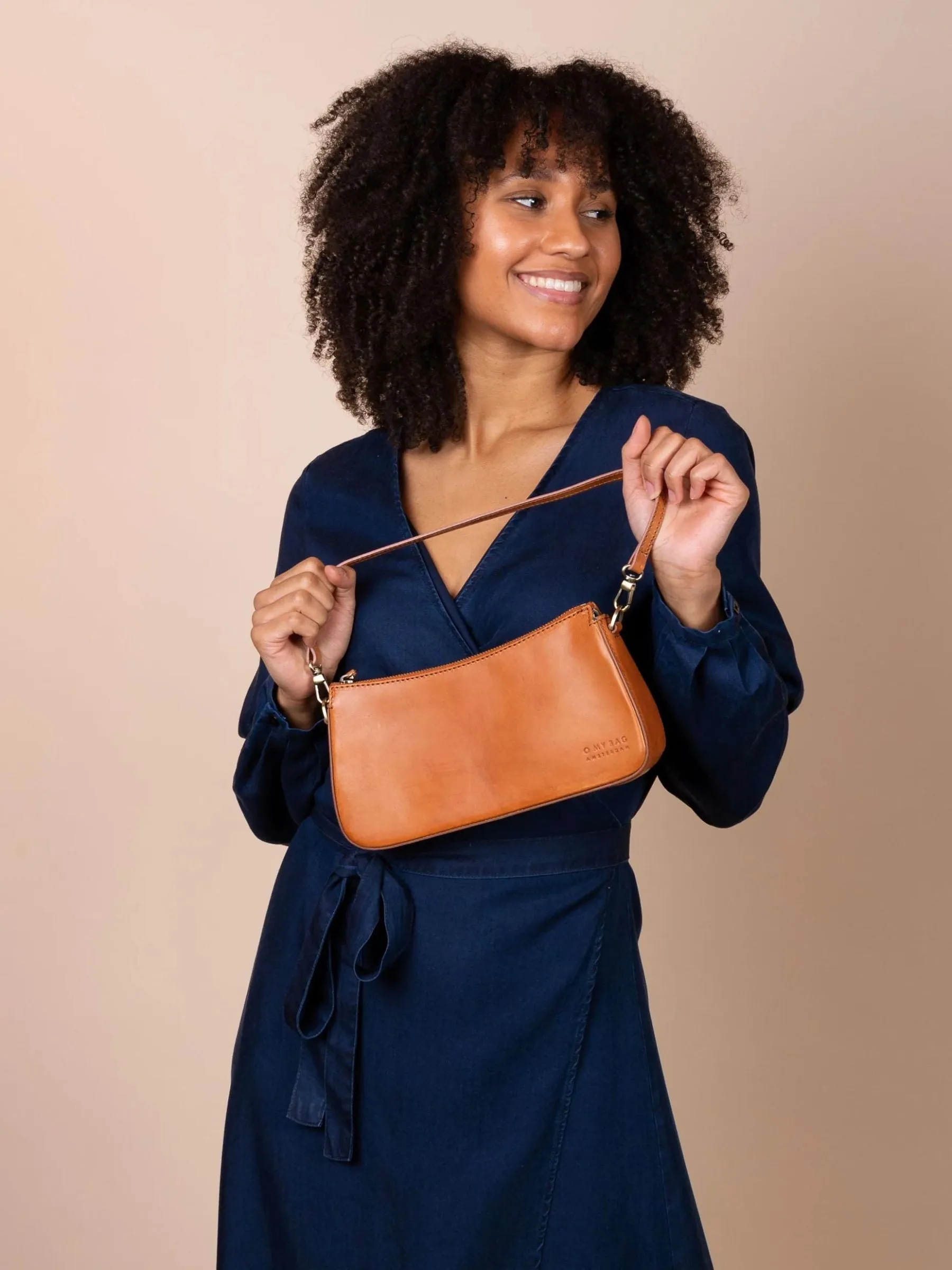 Mini Shoulder Bag Taylor Cognac Leather  | O my Bag