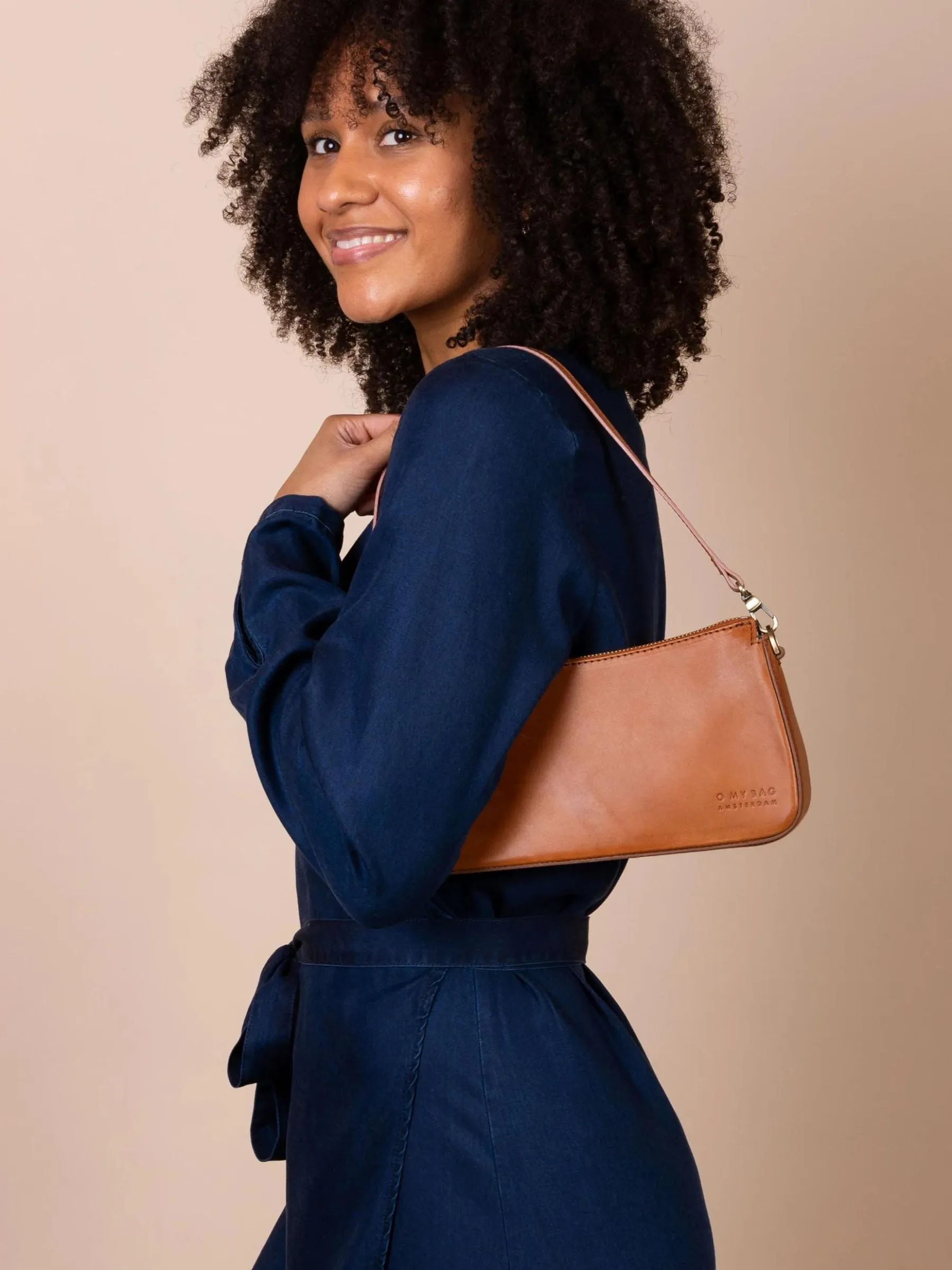 Mini Shoulder Bag Taylor Cognac Leather  | O my Bag