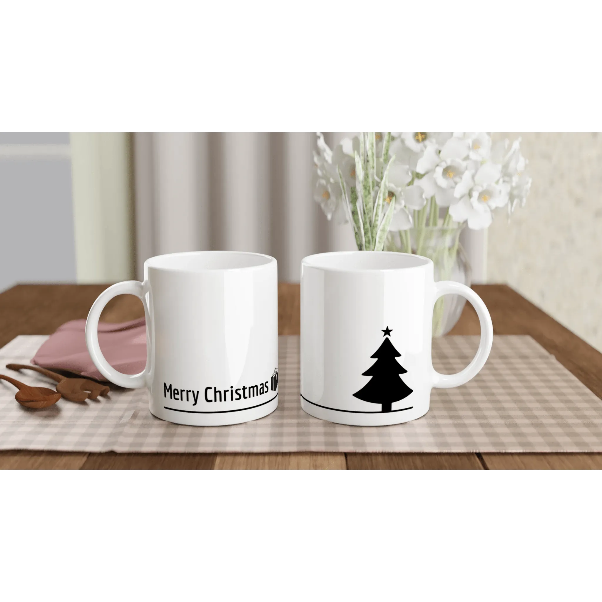 Minimalist Merry Christmas Ceramic Mug