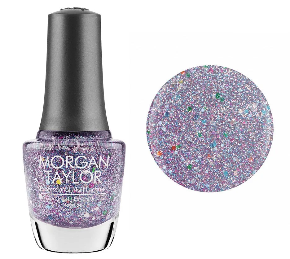 Morgan Taylor Lacquer Nail Polish - Bedazzle Me - Glitter Overlay