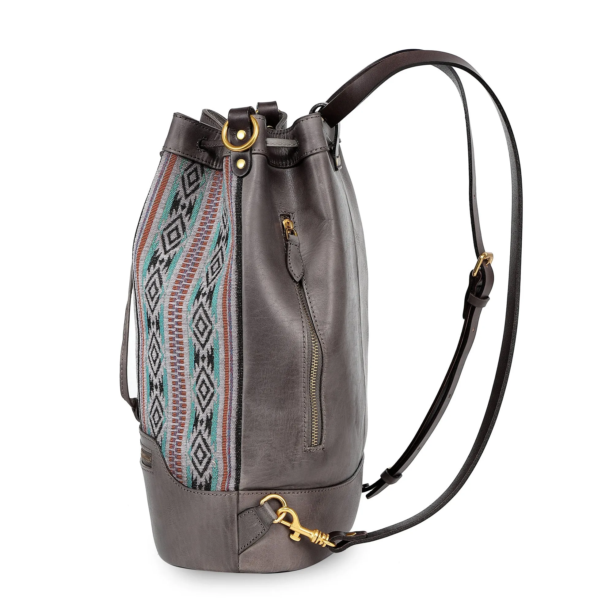 Myrtle Geometric Convertible Bucket Backpack