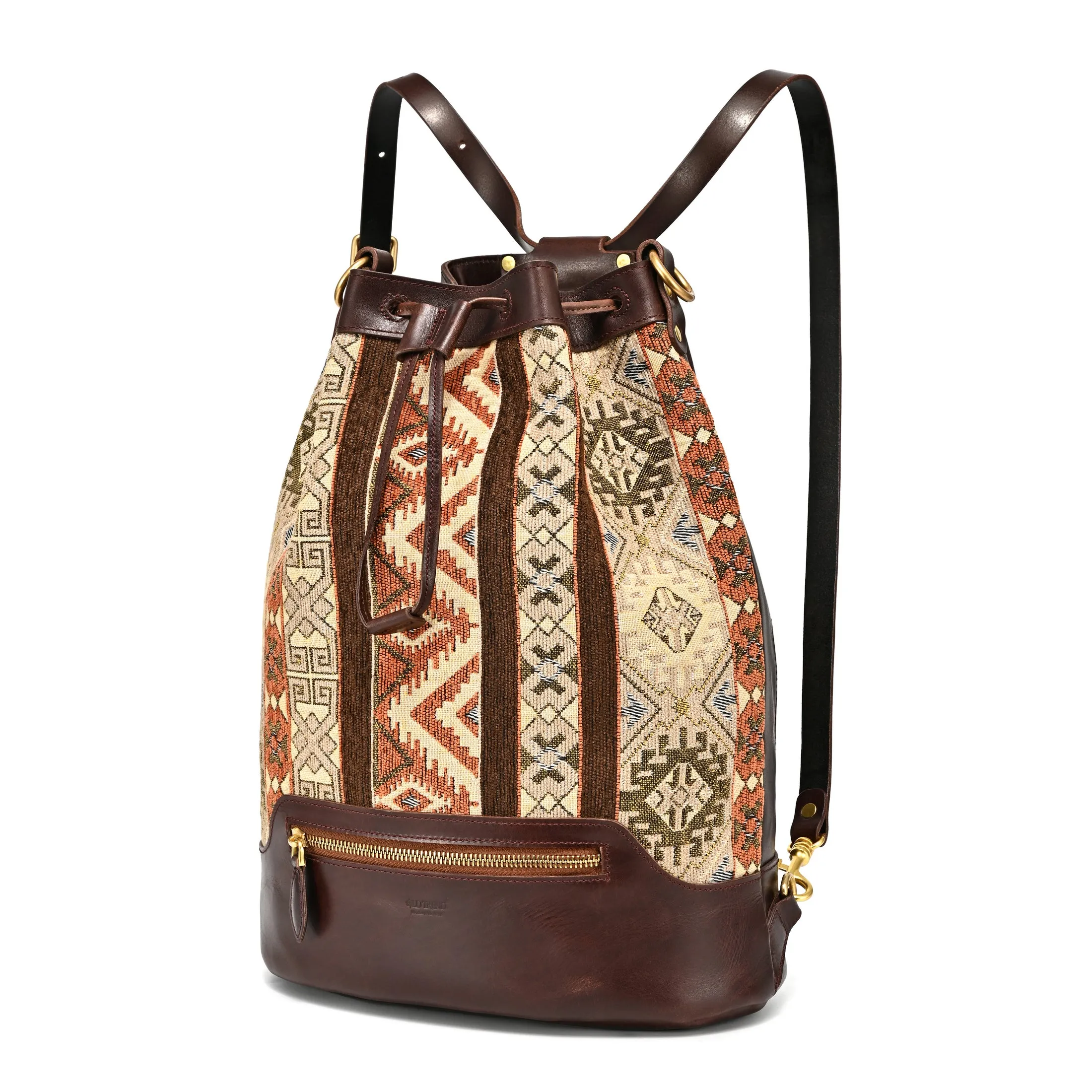 Myrtle Geometric Convertible Bucket Backpack