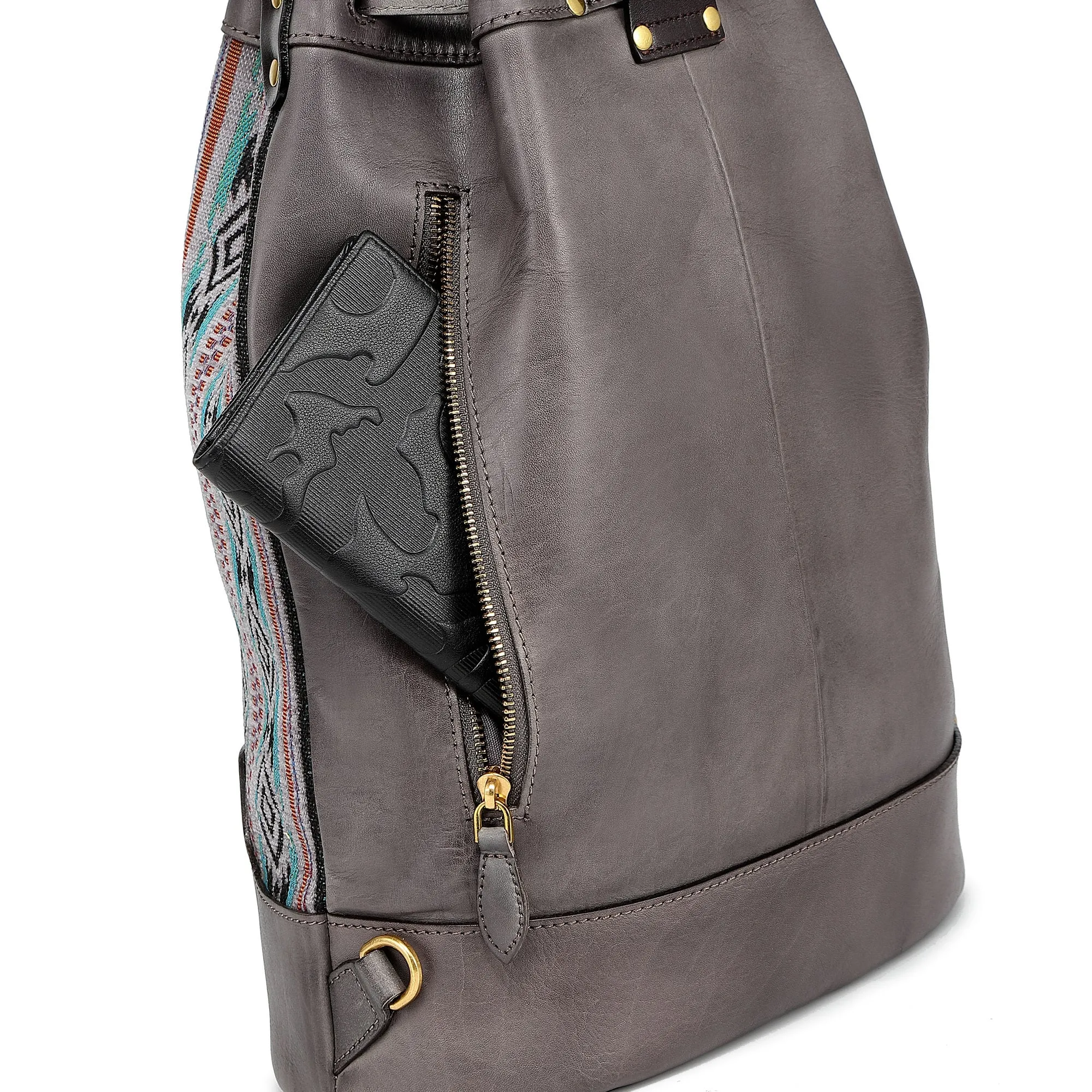 Myrtle Geometric Convertible Bucket Backpack