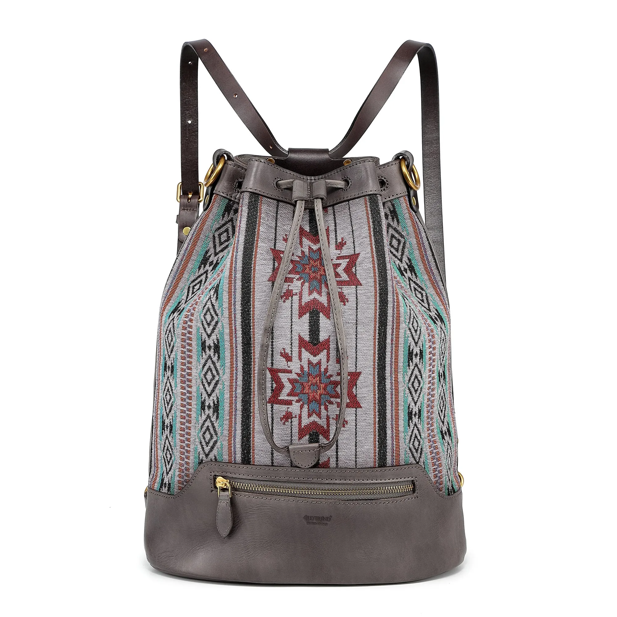 Myrtle Geometric Convertible Bucket Backpack